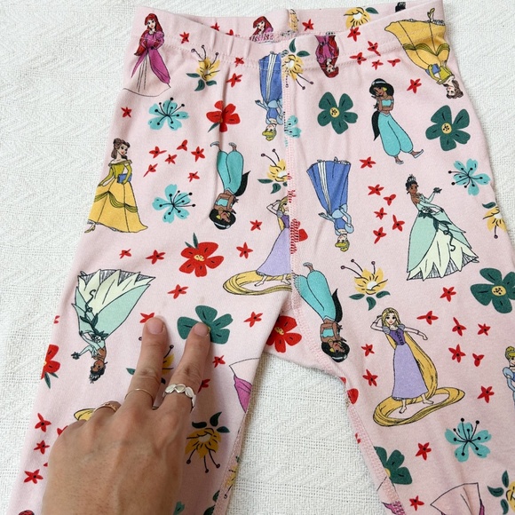 HANNA ANDERSSON Disney princess 2-piece pajamas, sz 6-7, light pink - Picture 10 of 13